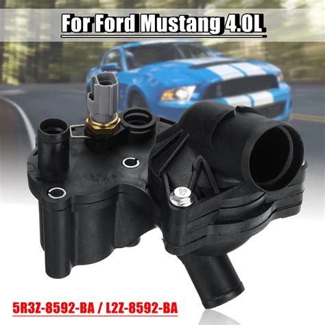 ford mustang 4.0l v6 2005-2010 metal thermostat housing|2005 mustang v6 thermostat repair.